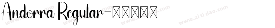 Andorra Regular字体转换
